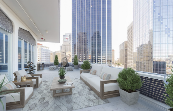 Mayflower apartments at 411 N Akard St, Dallas, TX